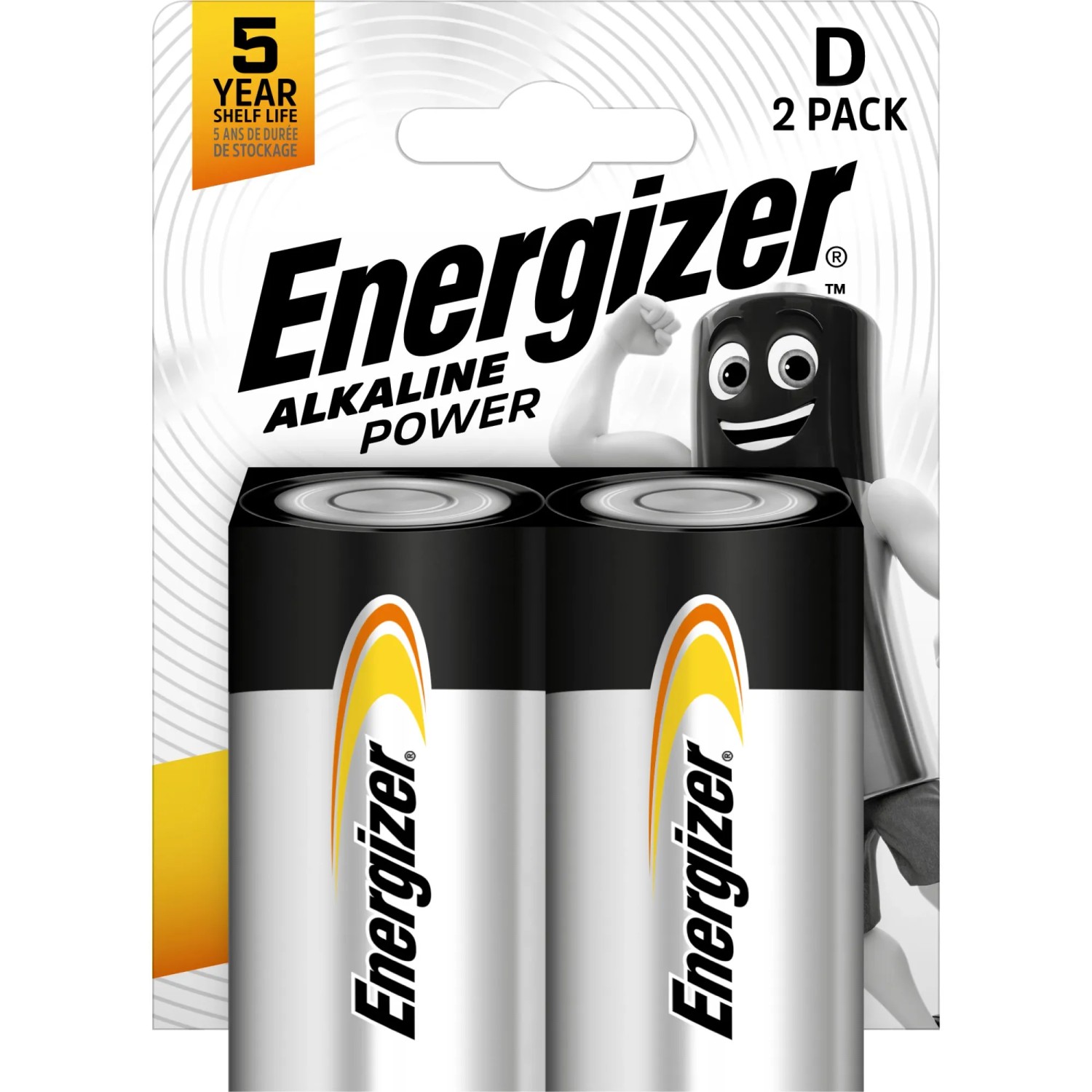 Energizer Alkaline Power D Mono Batterien, 2er-Pack. Zuverlässige Energie für Geräte des täglichen Bedarfs.