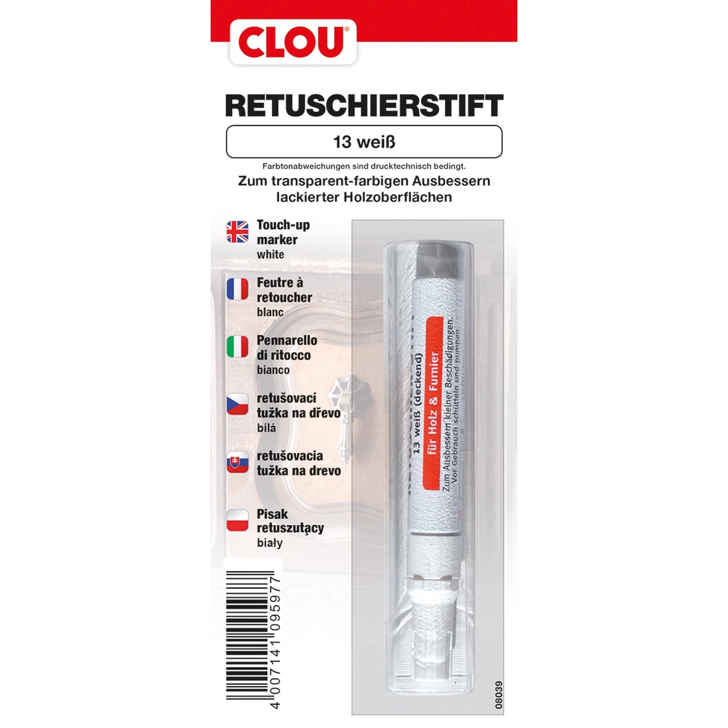 Clou Retuschier-Stift Weiß