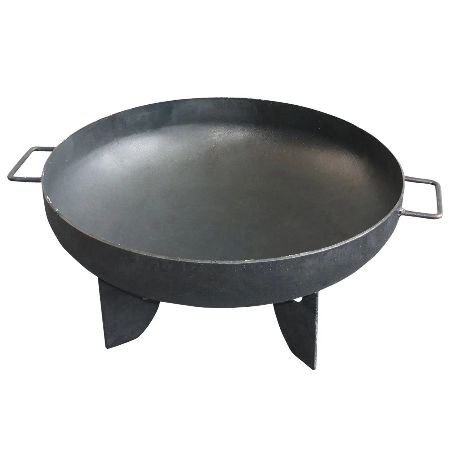 Lex Feuerschale mit Griff Stahl Lagerfeuer Grill Feuerstelle Holzfeuerschale 50cm