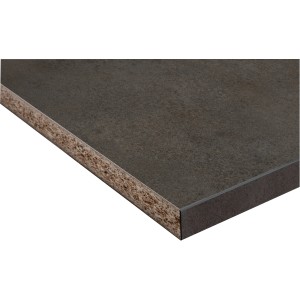 Arbeitsplatte Mocca, 63,5 cm breit, mit Steindekor. Küchenarbeitsplatte als Meterware.