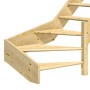 Dolle Raumspartreppe Paris, 1/4-gewendelt, Fichte mit Rechteckstabgeländer.