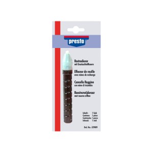 Presto Rostradierer-Stift mit Ersatzminen zum Entfernen von Rost und Oxidation.