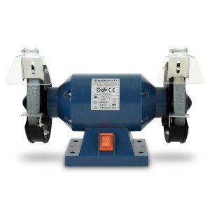 EBERTH Schleifbock mit grober und feiner Schleifscheibe, 250W, blau.