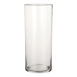 Zylindrische Vase Carly von Mica Decorations, 48cm hoch, aus Klarglas – ideal für Blumen.