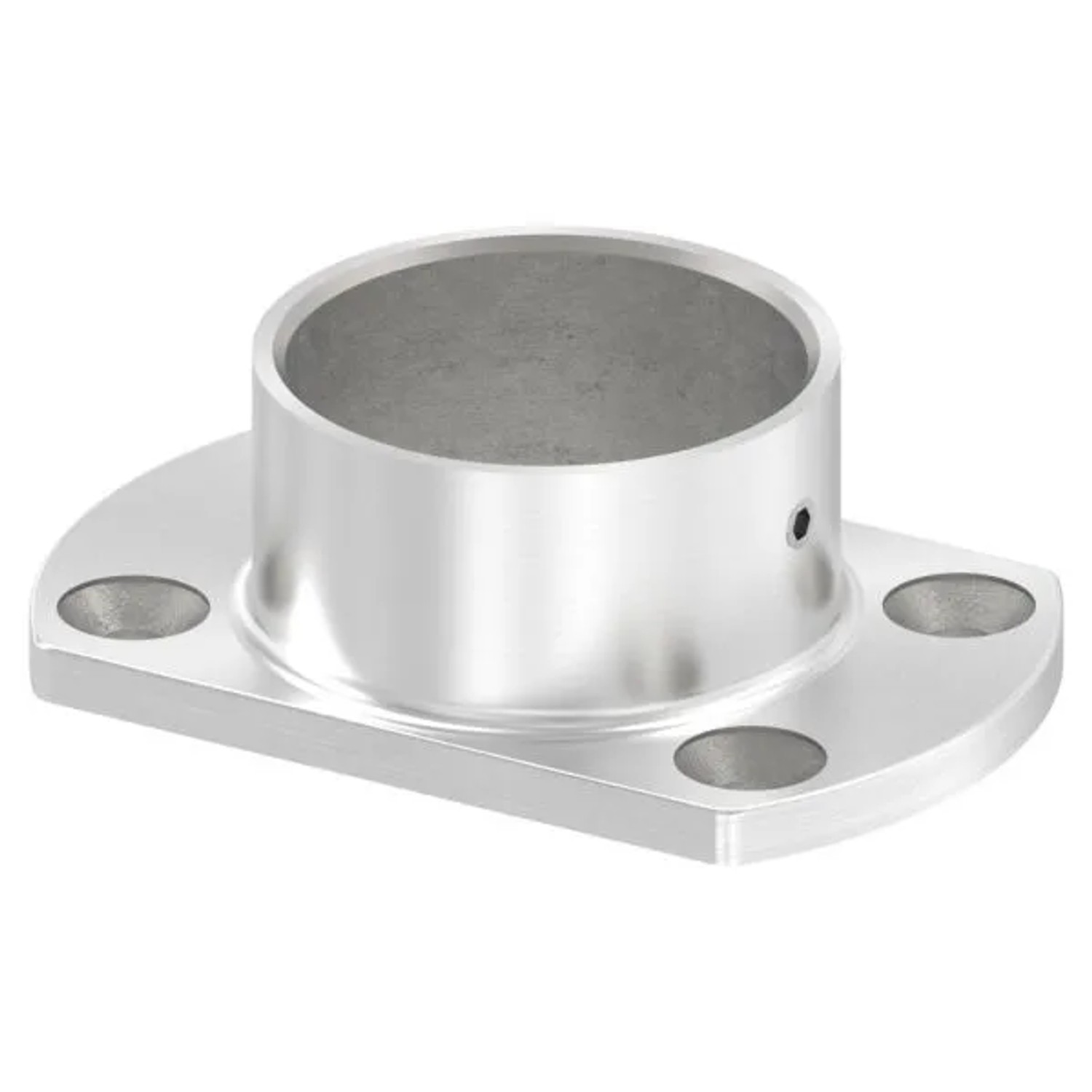 FeNau Wand- Und Bodenanker Edelstahl V4A Für Rohr Ø 42,4 mm Ronde 85 X 54 mm Mit Madenschraube