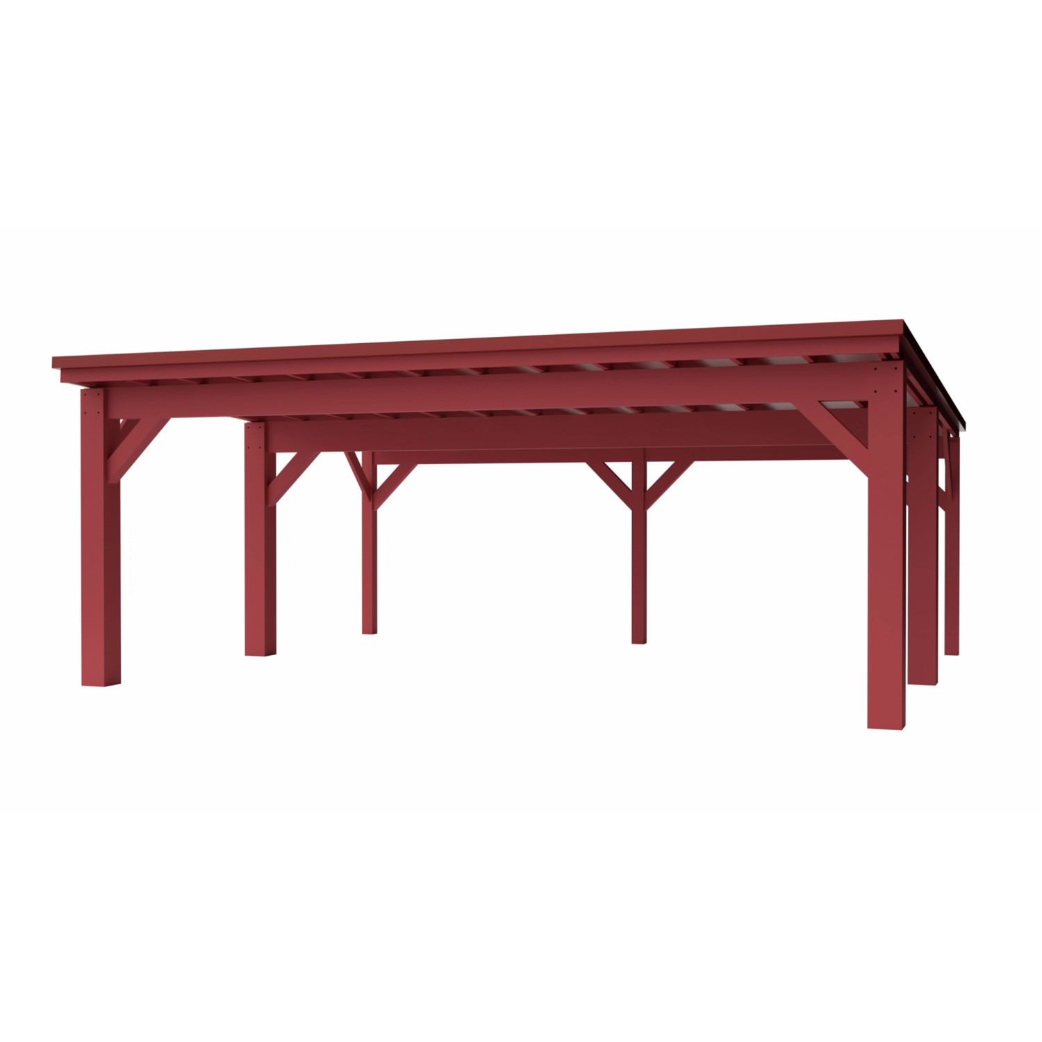 Holzbrüder Carport Ralf 42 250 kg/m² Oxidrot-Rot günstig online kaufen