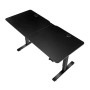 Schwarzer, elektrisch höhenverstellbarer Juskys Schreibtisch Office Stand 120x60 cm, Ansicht von oben.