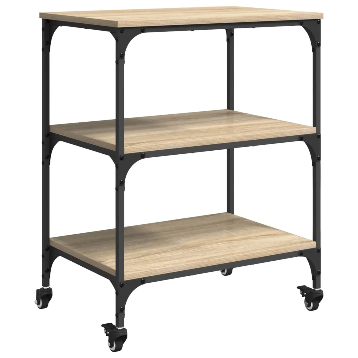 vidaXL Küchentrolley Sonoma-Eiche 60 x 41 x 76 cm Holzwerkstoff 883005