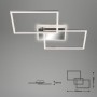 Dimmbare Brilo LED-Deckenleuchte Frame in Silber mit Backlight und Fernbedienung.