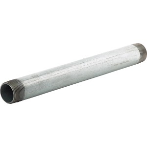 Verzinktes Temperguss-Fitting, 33,3 mm x 300 mm, mit Außengewinde für Rohre.