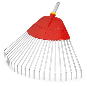 Wolf-Garten Fächerbesen Multi-Star UF-M: flexibler Laubrechen mit Zinken aus Federstahl.