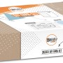 CREATE! by OBI DIY Farb-Set Taubenblau (125ml) im Karton mit Pinsel, Kreppband und Schleifpapier.