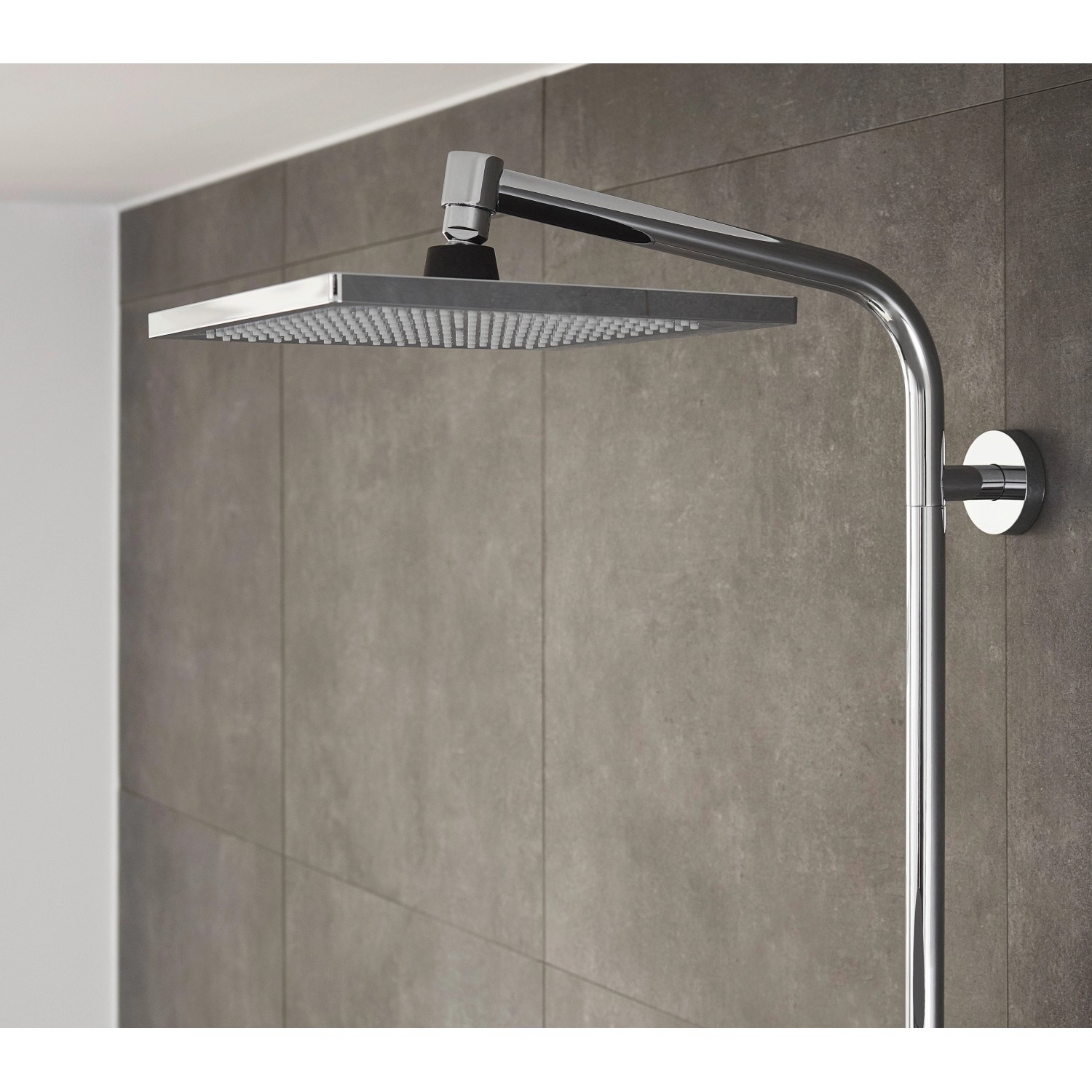 Hansgrohe Crometta E 240 Duschsystem mit Thermostat, Weiß-Chrom, Kopfbrause