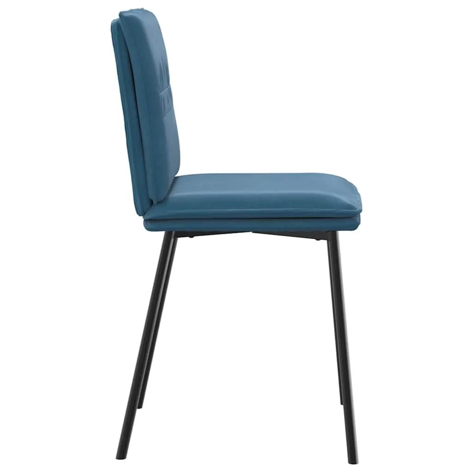DELUKE Esszimmerstühle VERA 6er Set Blau Samt Polsterstühle Küchenstuhl Wohnzimmerstühle Essstühle Bequem_5