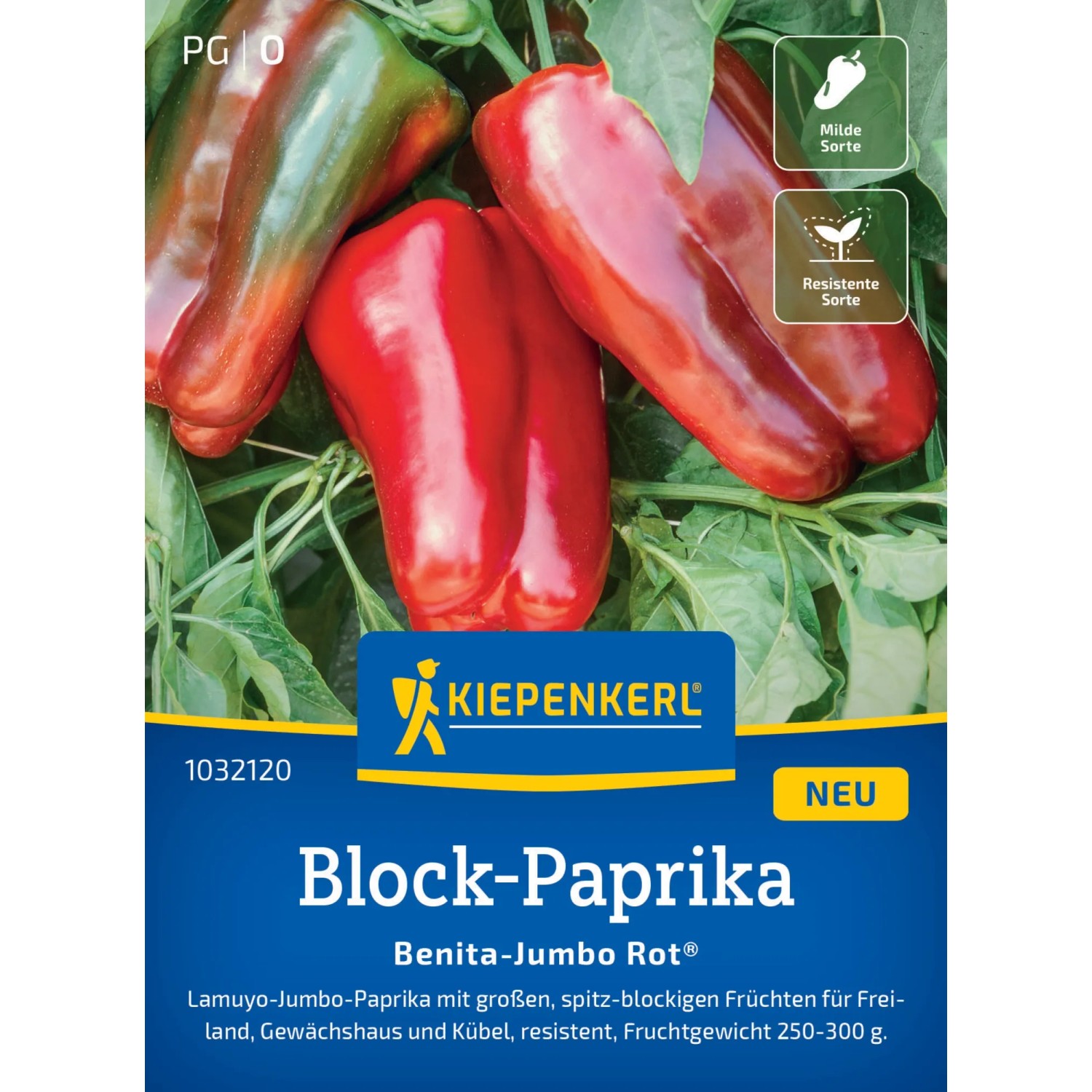 Kiepenkerl Block-Paprika "Benita-Jumbo Rot"