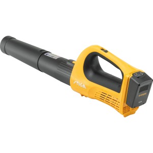 Stiga Akku-Laubbläser BL 100e mit Akku und Ladegerät, gelb/schwarz.