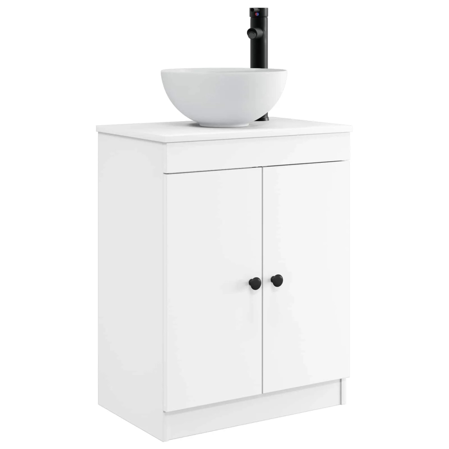 vidaXL Badezimmerschrank mit Waschbecken Weiß 54 x 35 x 83 cm 890114