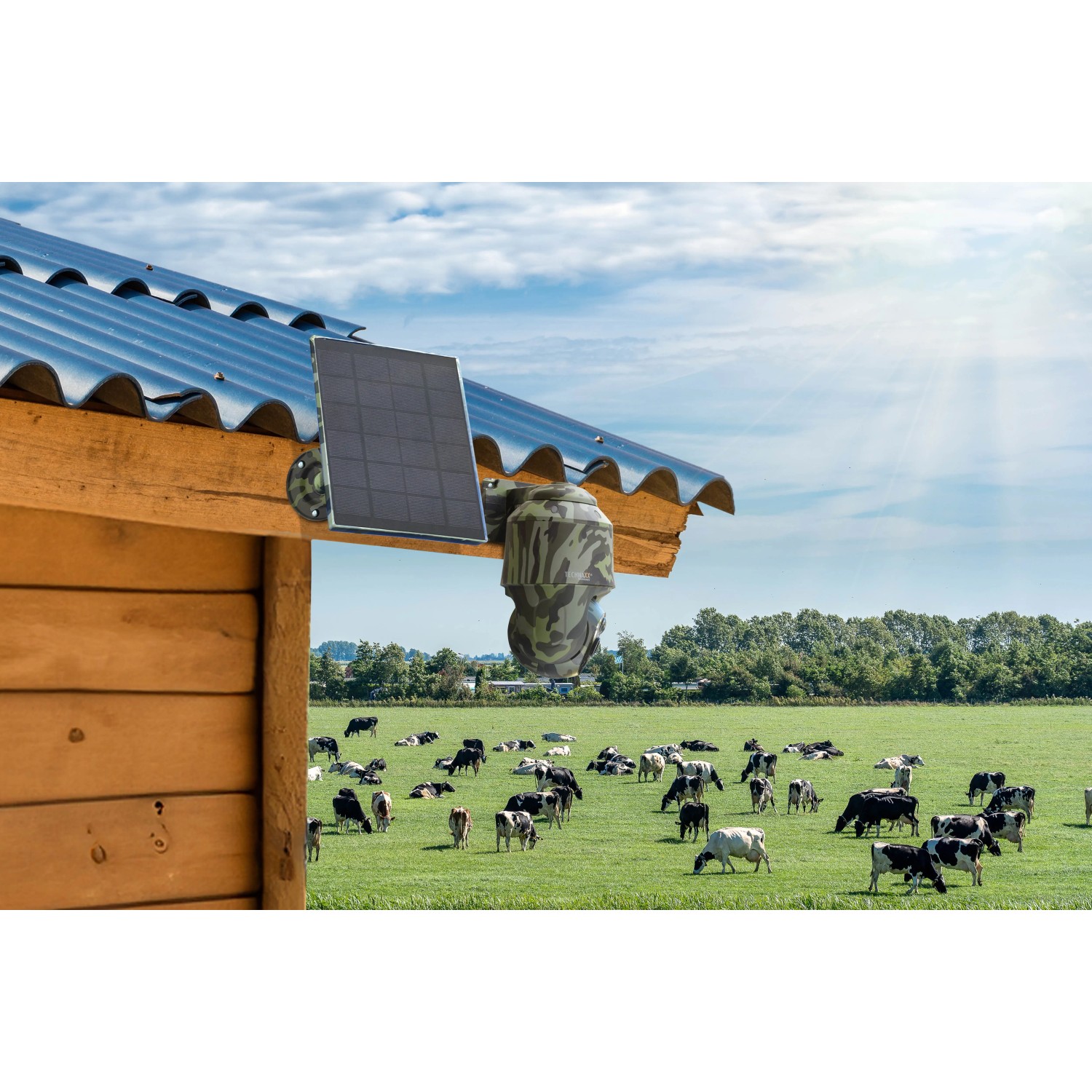 Technaxx 4G Überwachungskamera mit Solarmodul zur autarken Videoüberwachung.