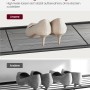 Detailaufnahme: Vasagle Schuhablage mit Gitterböden für High Heels, braun-schwarz.