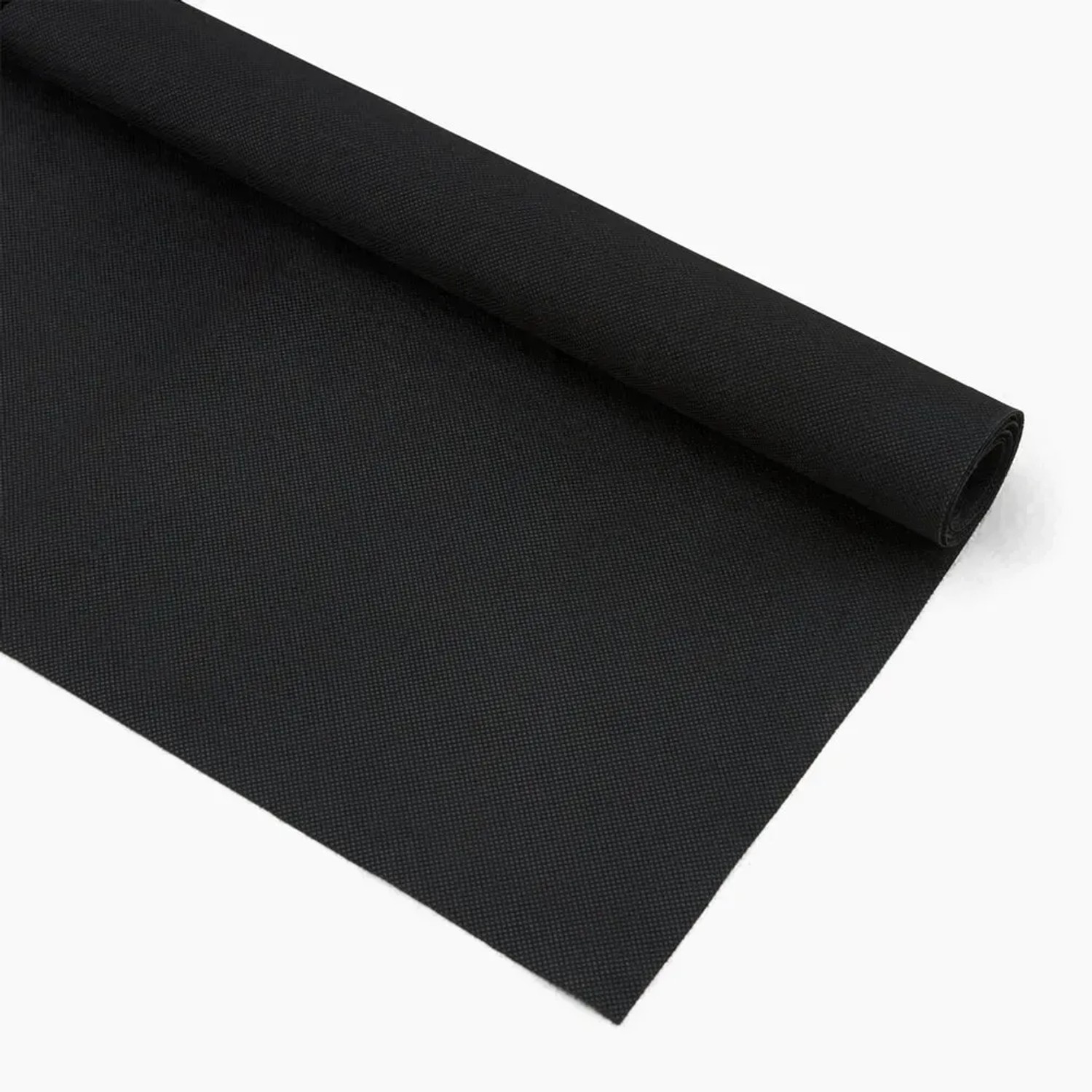 Schwarze Bodenplane für Home Deluxe Sandkasten Buddelkiste, aufgerollt.