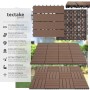 Tectake Terrassenfliesen Tegulas 22Er Set Im Klicksystem Robustes Wpc In Holzoptik 22Er Set 31 x 31 x 2 20 cm Braun_2