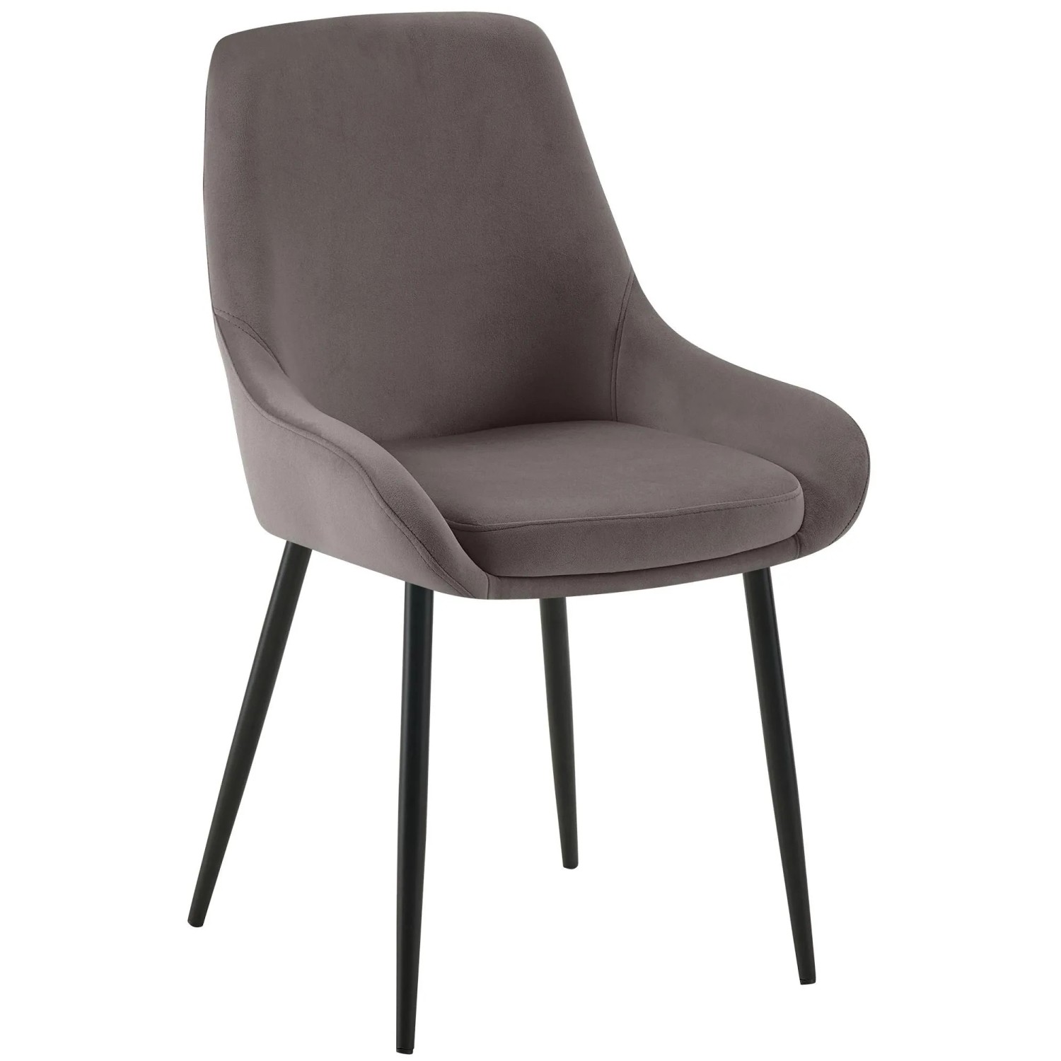 DELUKE Esszimmerstuhl PUNAR Samt Anthrazit 50x53x86cm Schwarz Essstühle Esszimmerstühle Küchenstühle Wohnzimmerstühle