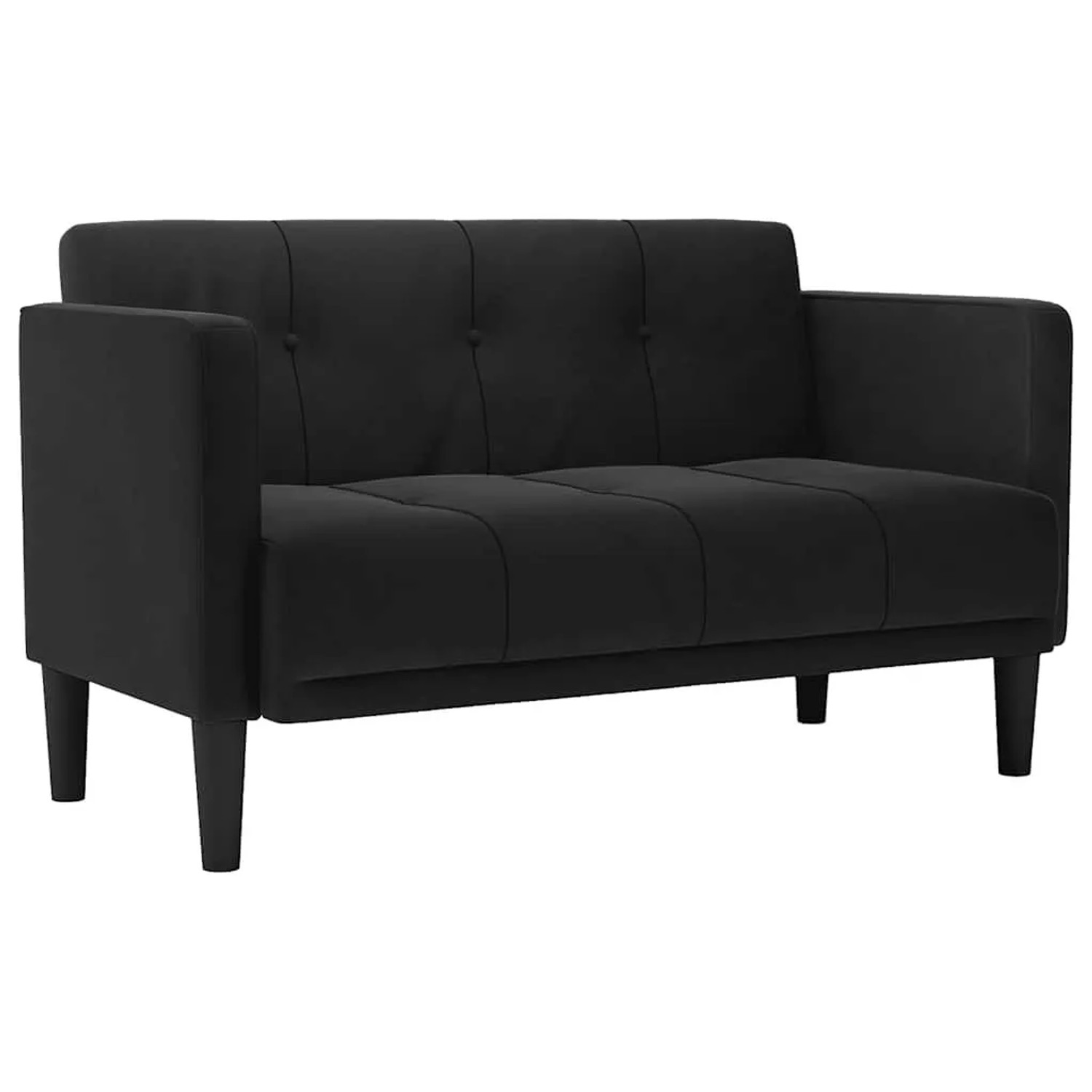 vidaXL Zweisitzer-Sofa Schwarz 111 cm Samt 4100574 günstig online kaufen