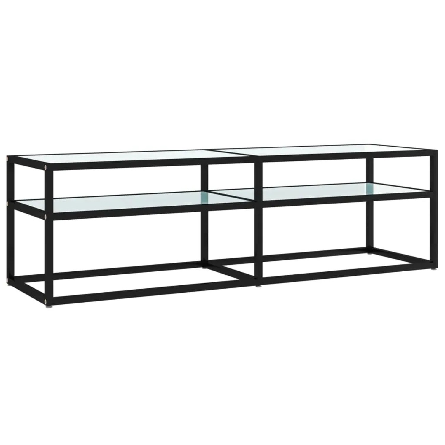 vidaXL TV-Schrank Weiß Marmor-Optik 140x40x40,5 cm Hartglas 331716