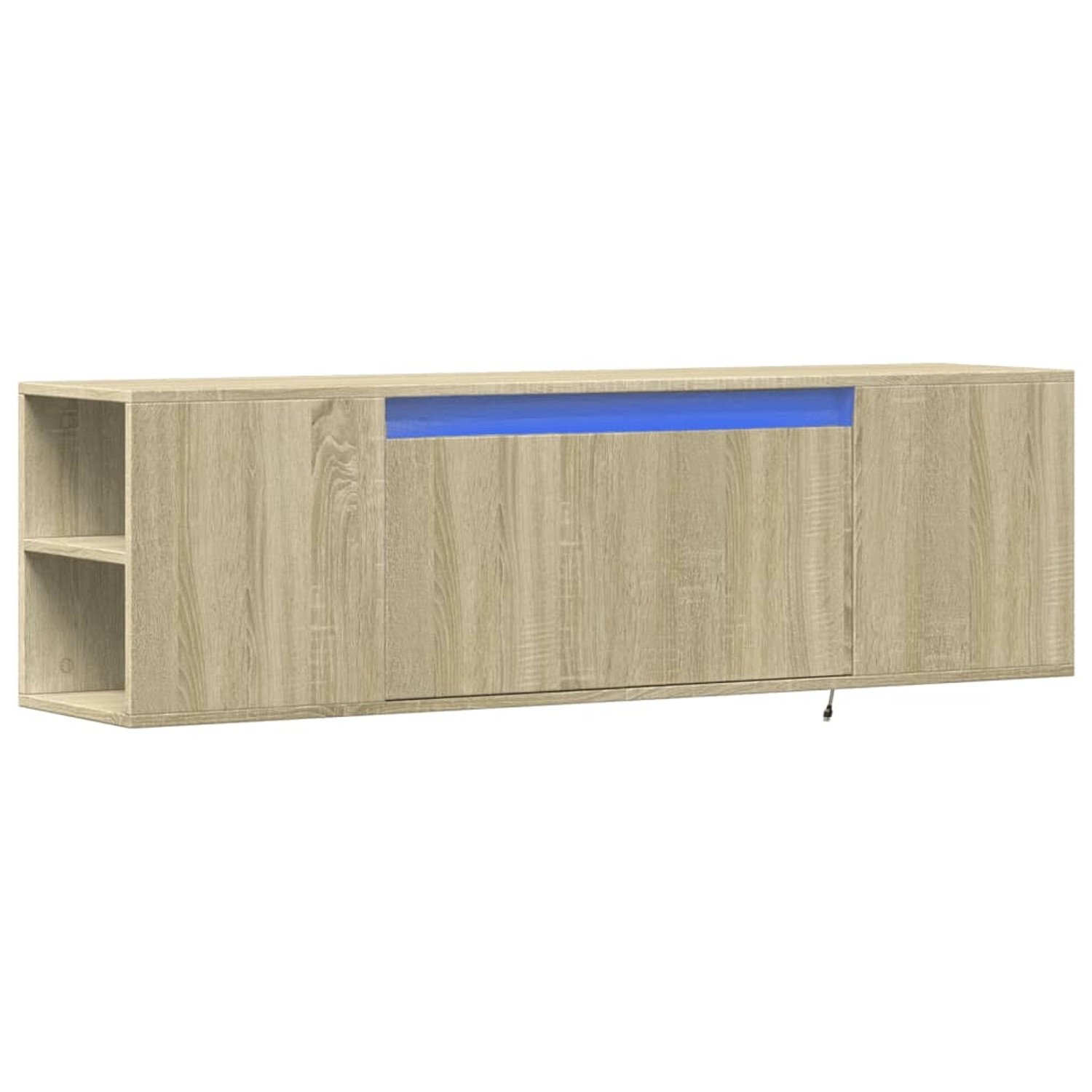 vidaXL TV-Wandschrank mit LED-Beleuchtung Sonoma-Eiche 135x31x39,5 cm 85238 günstig online kaufen