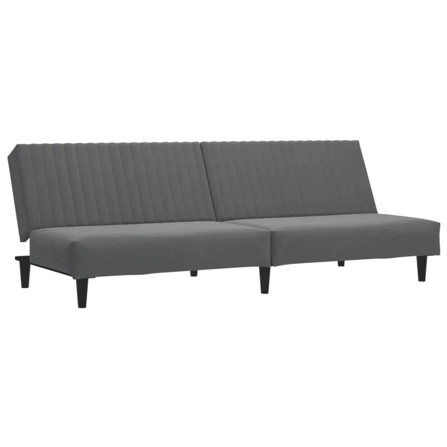 vidaXL Schlafsofa 2-Sitzer Dunkelgrau Samt 375927 günstig online kaufen