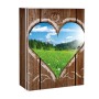 XXL Medizinschrank abschließbar mit Herz-Motiv, 35x46x15cm, weiß. Arzneischrank für Bad-Standregale.