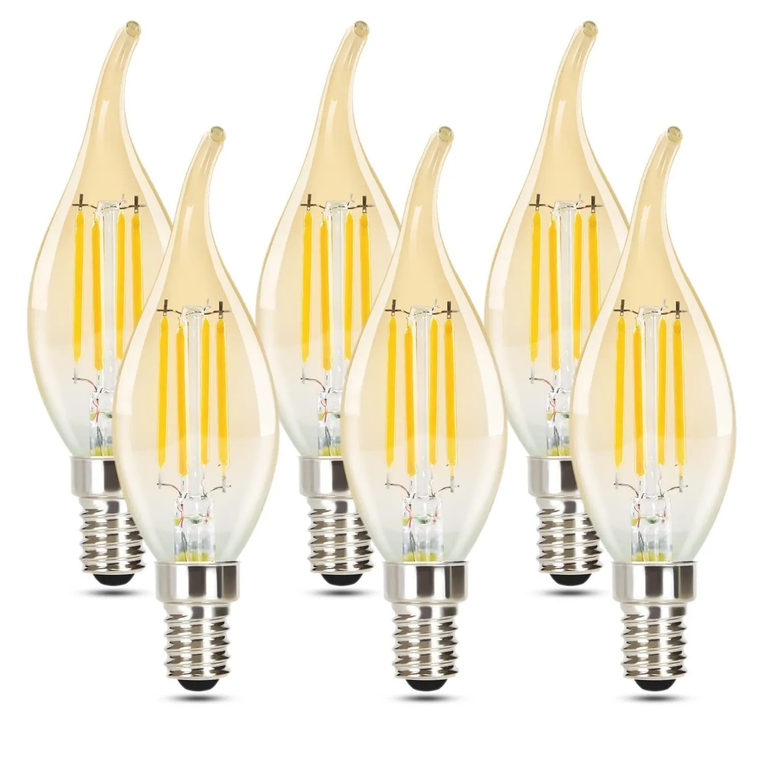 NETTLIFE LED Leuchtmittel aus Glas L4Transparent6er-Set