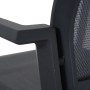 Detailansicht: Anthrazitfarbener Siena Garden Stapelsessel Tauro mit Textilgewebe und Aluminiumgestell.