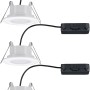 Paulmann LED Einbaustrahler Calla, 3er Set, weiß matt, schwenkbar, 4000K, IP65.