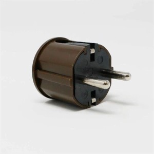 world-trading-net Winkel-Stecker Braun mit Schutzkontakt 250V 16A