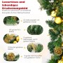 Weihnachtsgirlande mit goldenen Kugeln und 50 warmweißen LEDs, 270 cm lang.