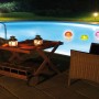 Summer Fun Solarleuchten 3er Set im Pool, farbwechselnde LED Poolbeleuchtung.