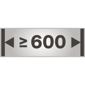 Symbol: Korpusbreite mindestens 600mm. Ideal für Ninka Abdeckrahmen und Abfallbehälter.
