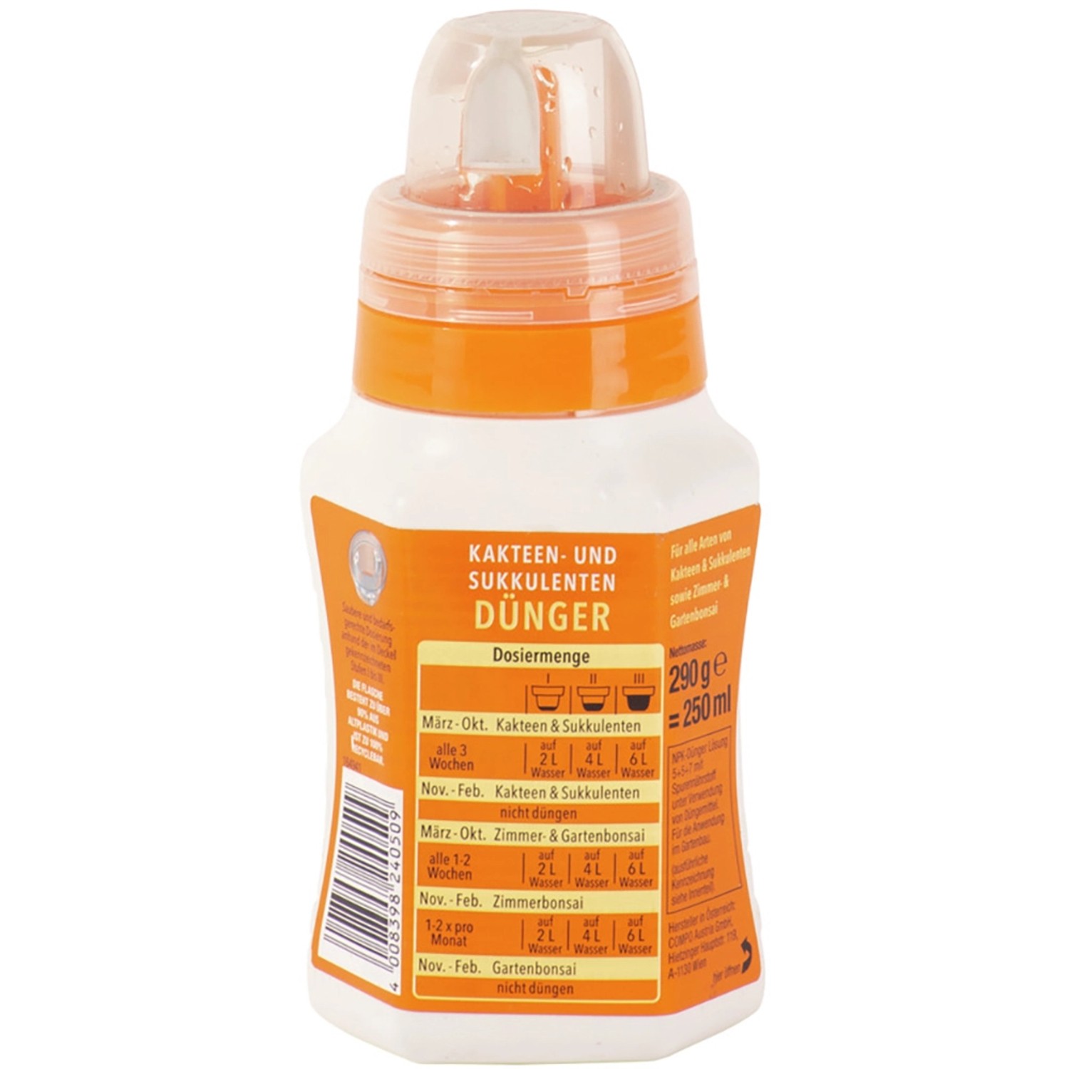 3 X COMPO Kakteen- Und SukkulentendÃ¼nger, Auch FÃ¼r Bonsai, 250 - Foto 3