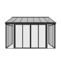 Home Deluxe Wintergarten AMARIS, Pavillon mit anthrazitfarbenem Aluminiumrahmen und transparenten Wänden.