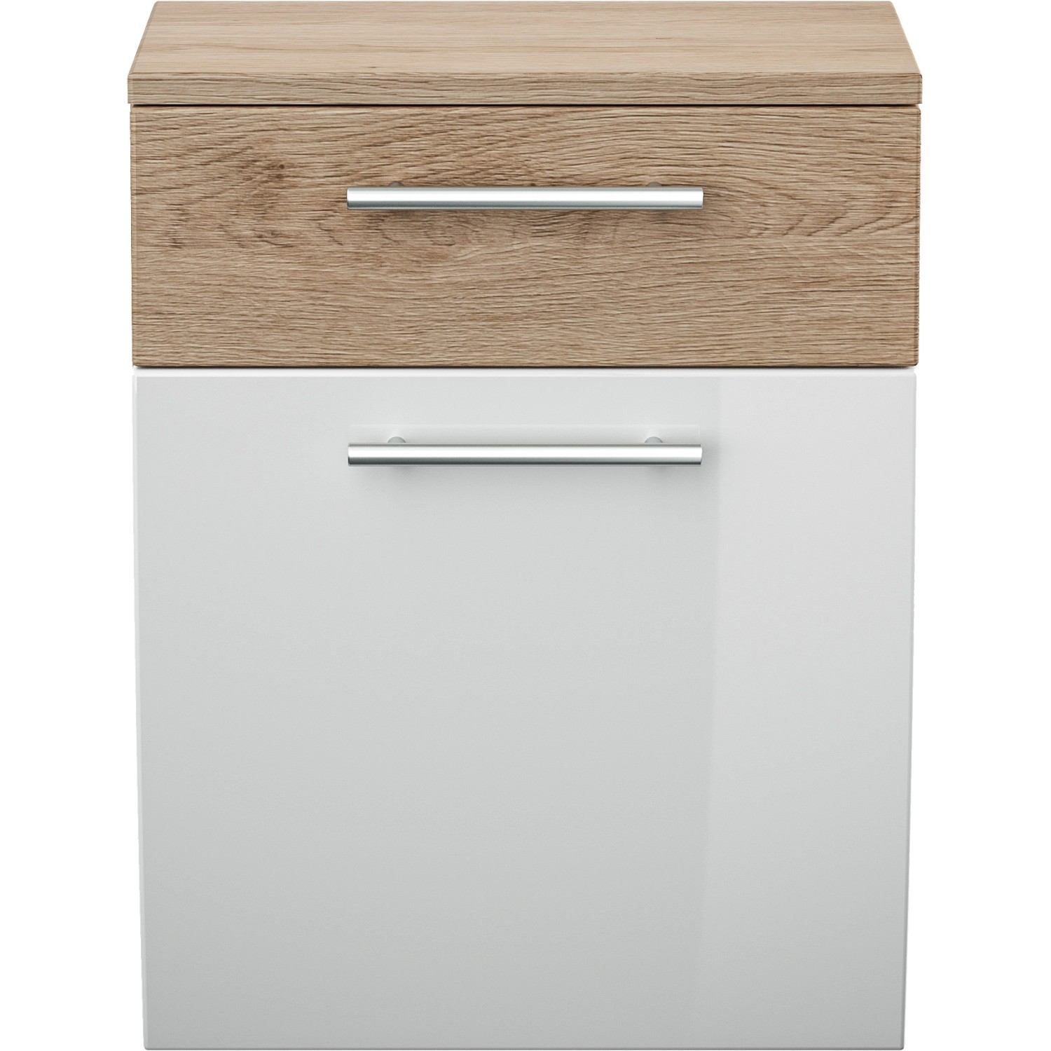 Posseik Bad-Hängeschrank Salona, Eiche hell, 40 cm breit, mit Schublade und Tür.