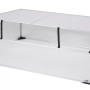 Lex Frühbeet Gewächshaus aus Aluminium mit transparenten Polycarbonatplatten, Deckel geöffnet für Belüftung. Pflanzenhaus.