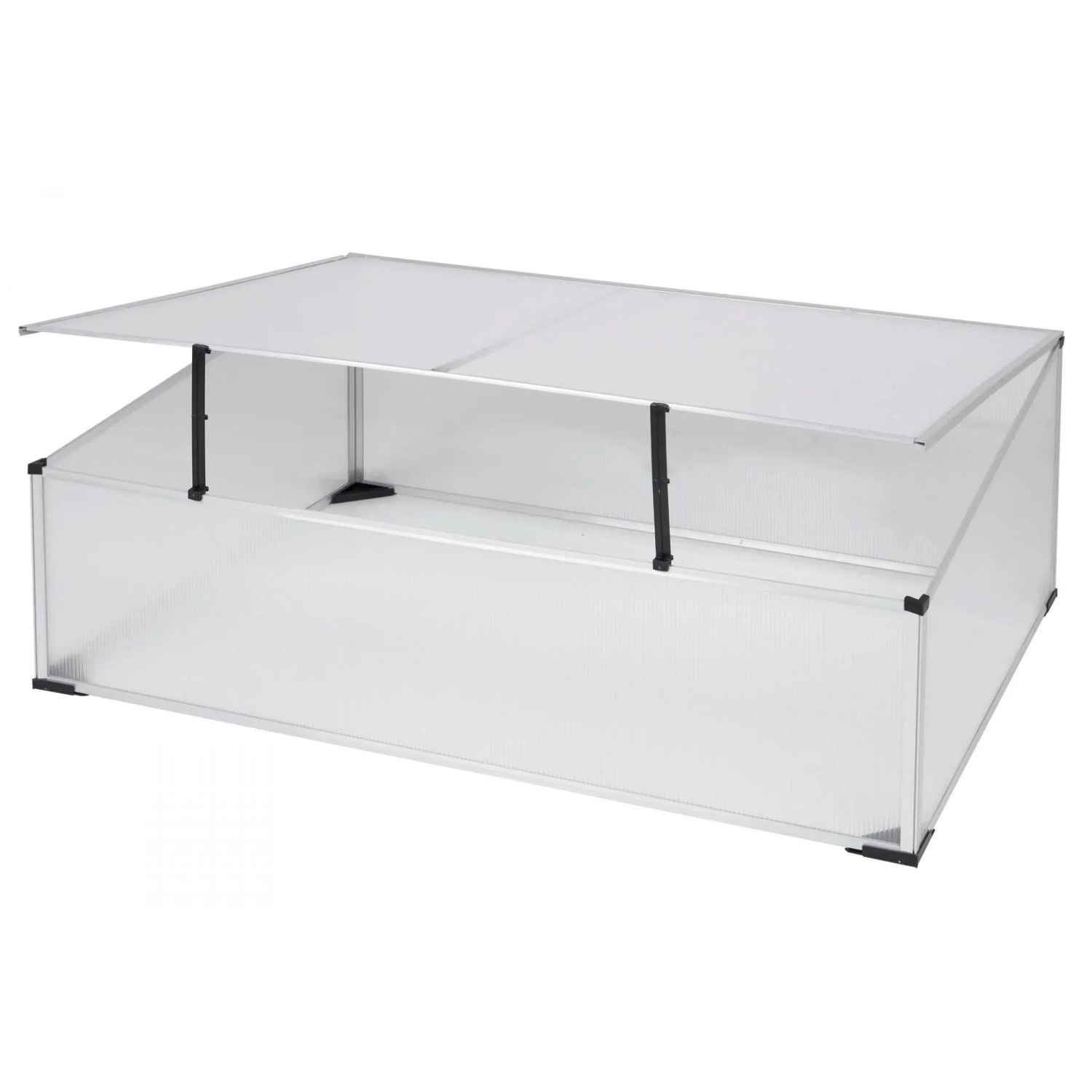 Lex Frühbeet Gewächshaus Aluminium Frühbeetkasten Pflanzenhaus 100x60x40cm