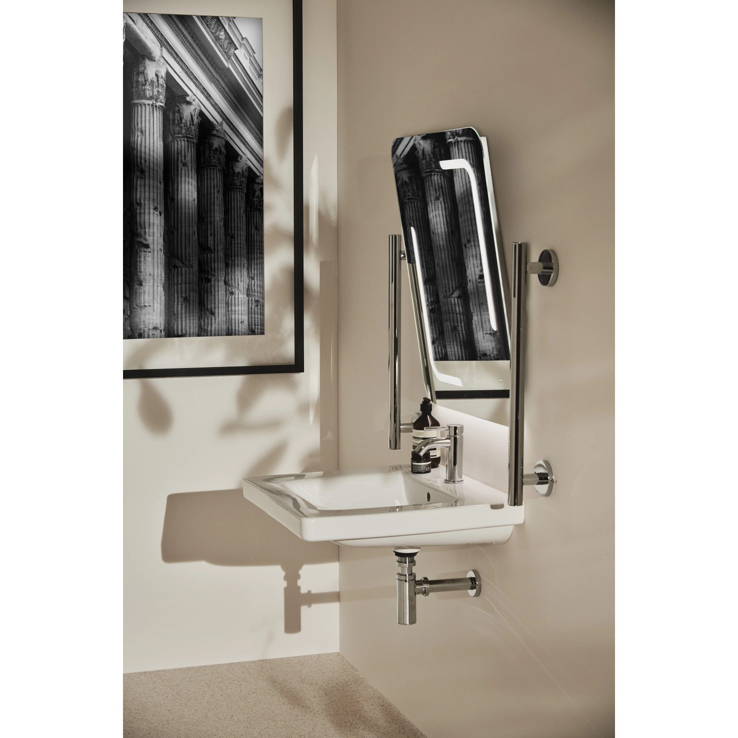 Ideal Standard Connect Freedom Waschtisch, 60x55 cm, Weiß, mit Hahnloch und Überlauf.