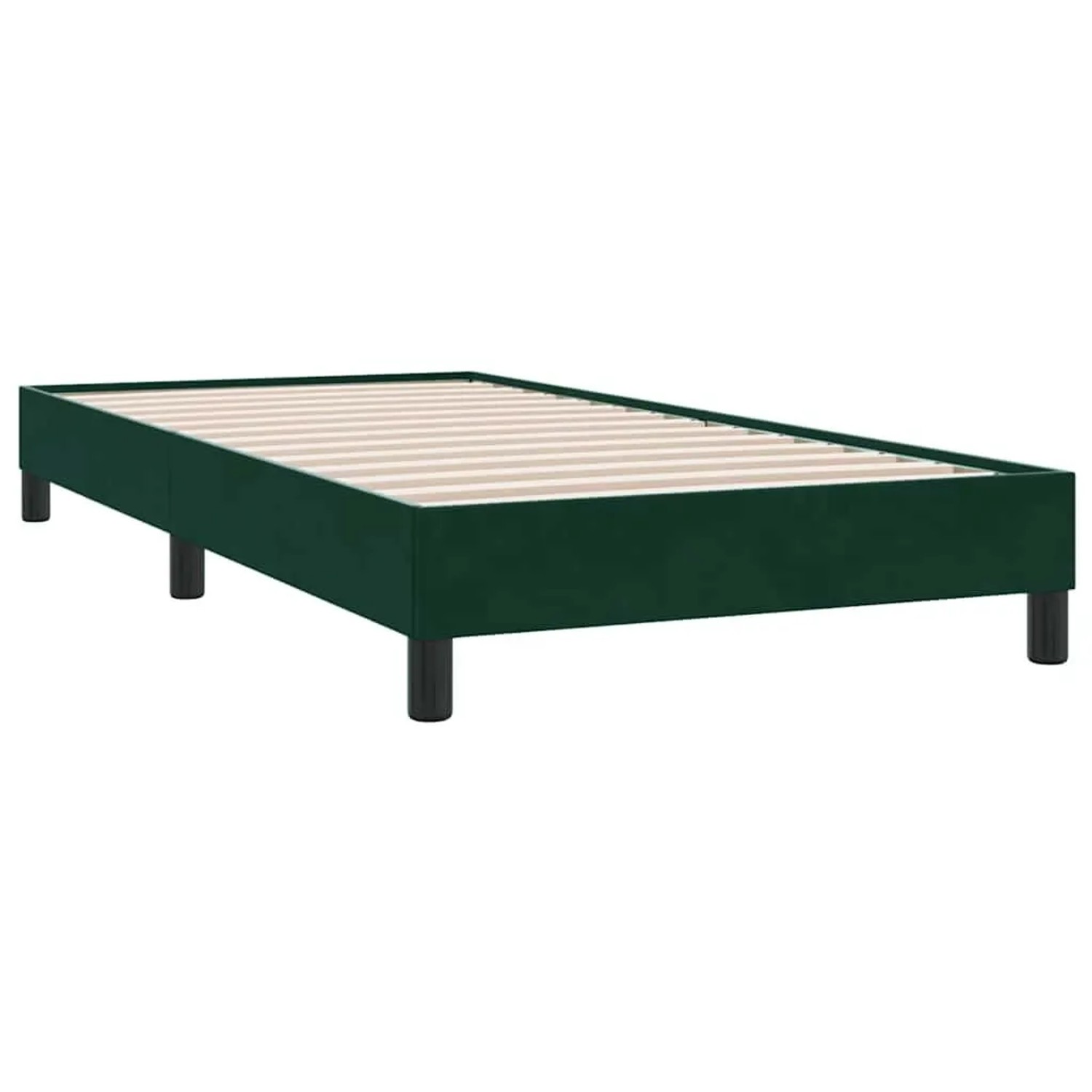 vidaXL Boxspringbett ohne Matratze Dunkelgrün 100x210 cm Samt 3315816 günstig online kaufen
