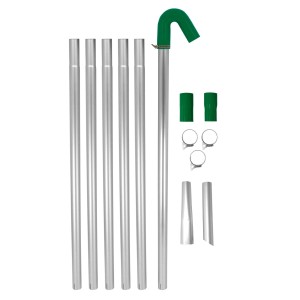 Monstershop Maxblast Saugstange 7,2m für Dachrinnen, bestehend aus Rohren, Düsen, Schlauchadapter und Klemmen.