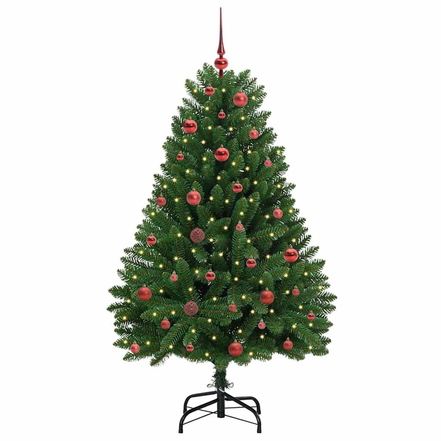 vidaXL Künstlicher Weihnachtsbaum Grün 150 cm PVC und Metall 3395676