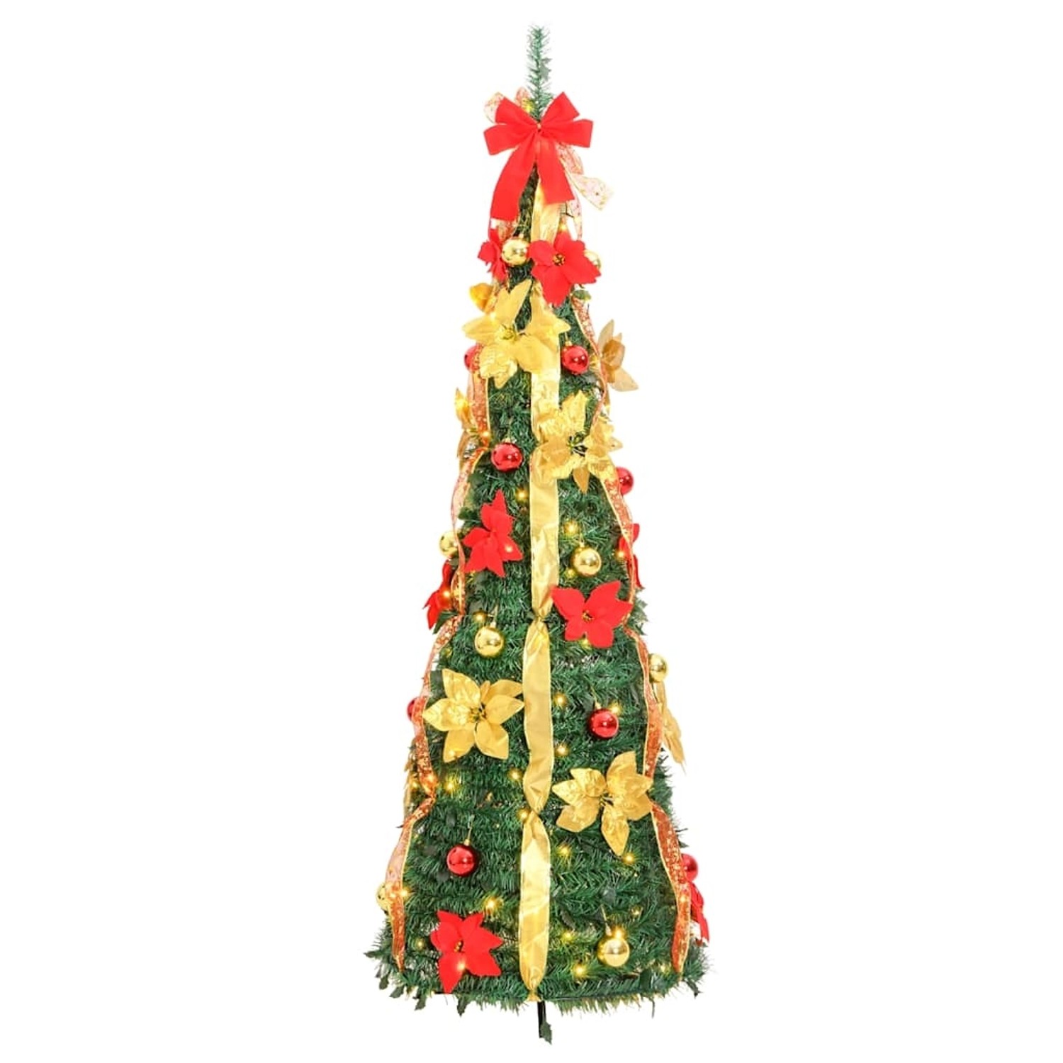 vidaXL Pop-Up-Weihnachtsbaum Künstlich 100 LEDs Grün 150 cm 357761