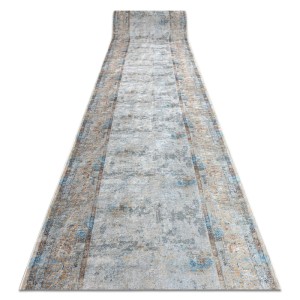 Grauer RugsX Läufer „Lotus VG20639“ (80x500cm) mit Antirutsch-Beschichtung.