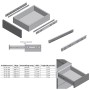 MS Beschläge Vollauszug Schubladenauszug, 350 mm Schiene, Metall, für Schubladen